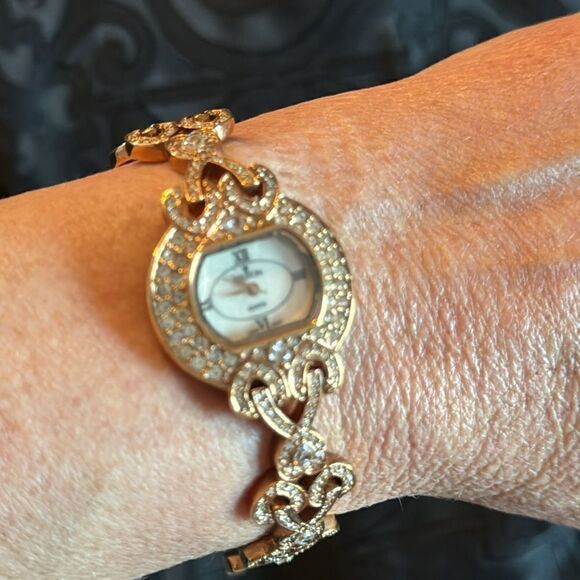 Croton  Rose Gold Plated Crystal Embellished Wristwatch - Picture 8 of 10